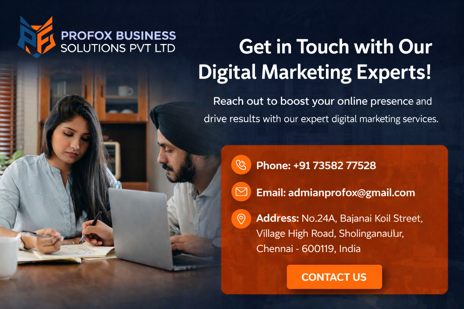 Contact Profox | Digital Marketing Agency Chennai, India | Global ...